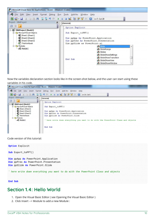 visual basic for exel