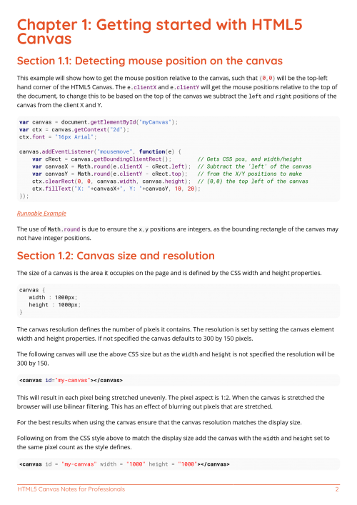 HTML5 Canvas Example Page 1