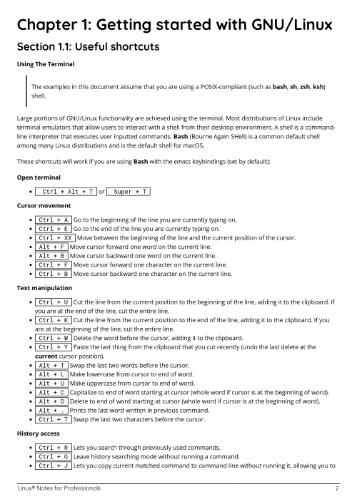 Linux® Example Page 1