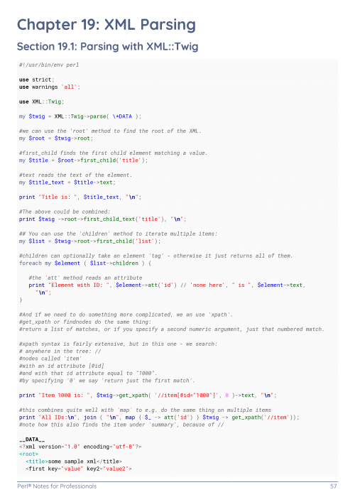 sample program of perl programming language