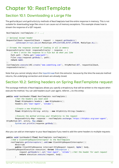 Spring hot sale resttemplate documentation