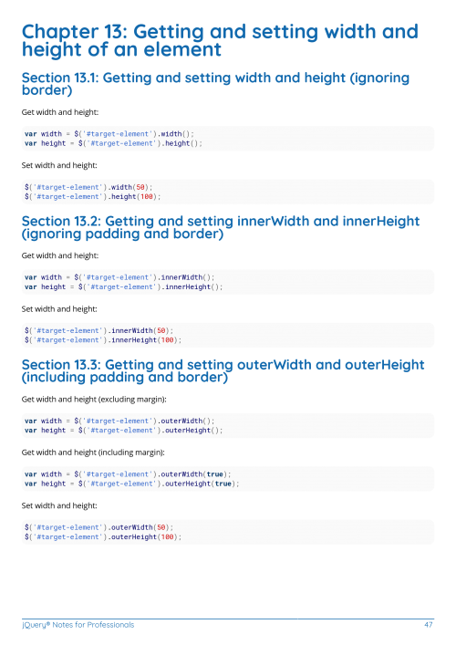 javascript - What is difference between width, innerWidth and outerWidth,  height, innerHeight and outerHeight in jQuery - Stack Overflow